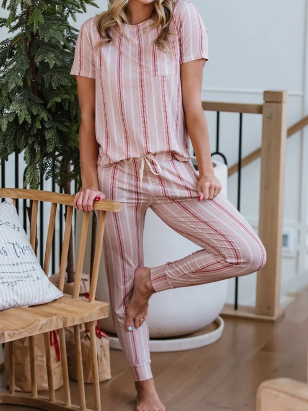 Lates by Kate Vintage Variegated Red Stripe